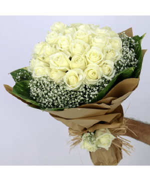 Luxury White Roses 