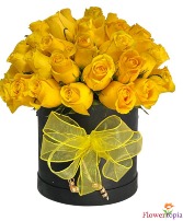 Luxury Yellow Rose Box Elegant Box of Yellow Roses