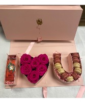 Luxury Yours Preserved roses, and Goodies in a special box