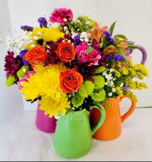 Bright Blooms Pitcher 