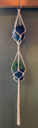 Macrame with polka dot plant and ivy Plant