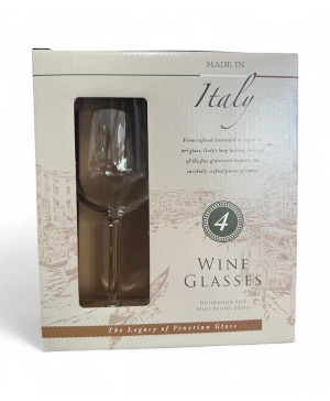 Made in Italy – Set of 4 Wine Glasses Gift Item