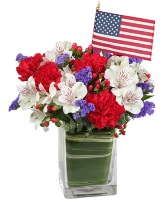 Made In The USA Patriotic Arrangement Flower Bouquet