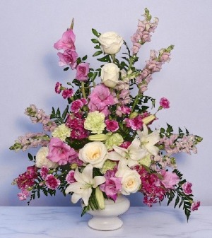 MAGENTA SUNSET URN Funeral Flowers
