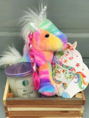 Magic Unicorn Crate Gift Basket