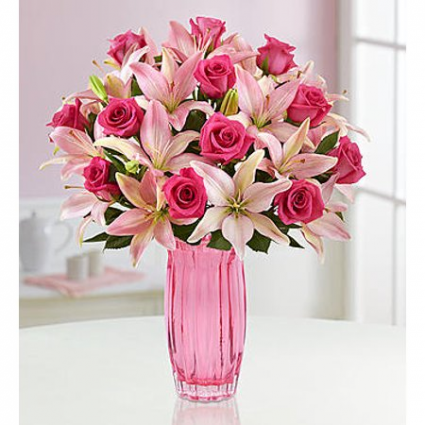 Magnificent Pink Rose & Lily's Bouquet 