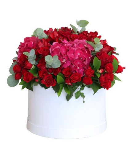 Majestic Blooms in White Box 