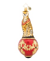 Majestic Cheetah Christopher Radko Ornament