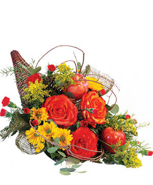 Prosperous Cornucopia Flower Arrangement