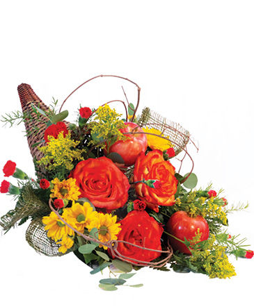 Majestic Cornucopia Floral Arrangement in Mobile, AL | ALL A BLOOM FLORIST & GIFTS