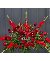 Majestic Red Casket Spray 