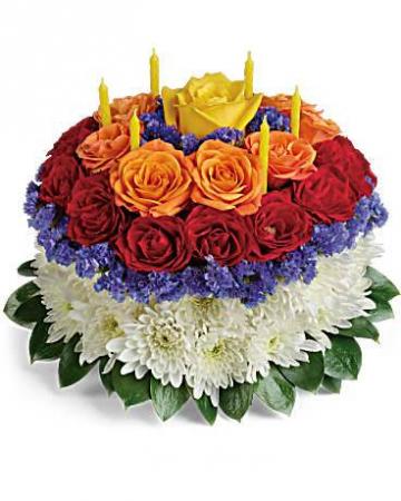 Make a Wish with Candles & Cake Floral Bouquet