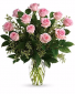 Make Me Blush - Dozen Long Stemmed Pink Roses 