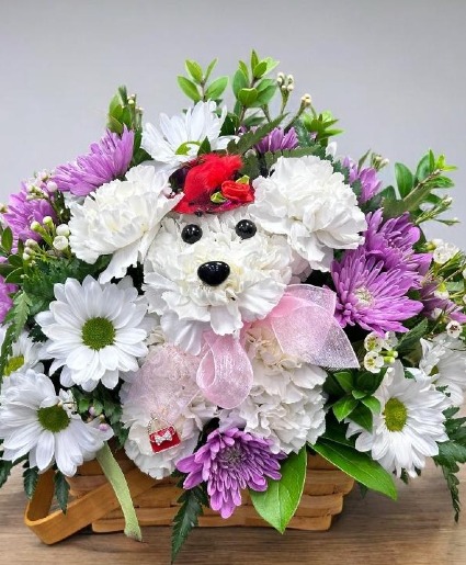 Mama Paws Basket arrangement