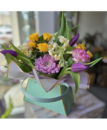Mama's Got A Brand New Bag Arrangment in Sturgis, MI | DESIGNS BY VOGT'S Mama's Got A Brand New Bag Arrangment in Sturgis, MI | DESIGNS BY VOGT'S