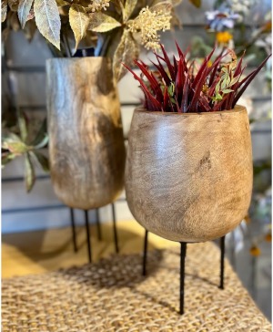 Mangowood Vessels wood vase/pot