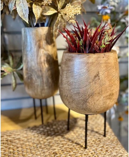 Mangowood Vessels wood vase/pot