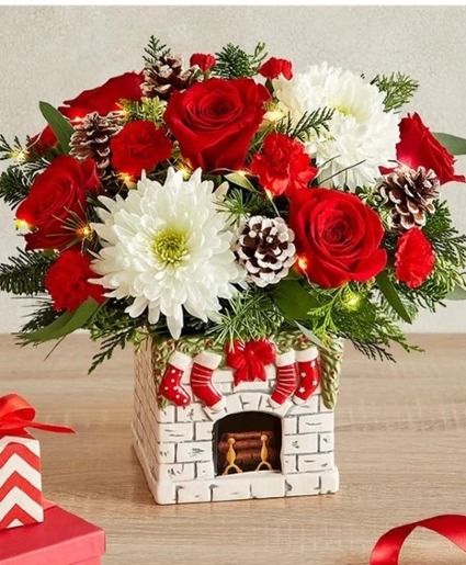 Mantel with Stockings LED lights Included!