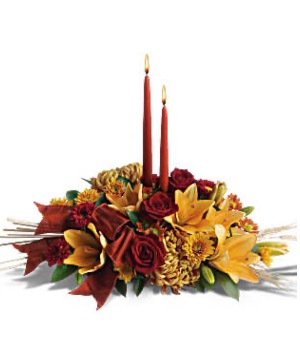 Maple & Merlot Centerpiece Table centerpiece 