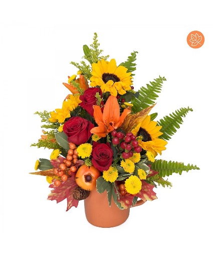 Maple Spice Cup Flower Arrangement