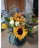 March 2025 Birthday Bouquet vase of flowers inspired by Birthstone for March