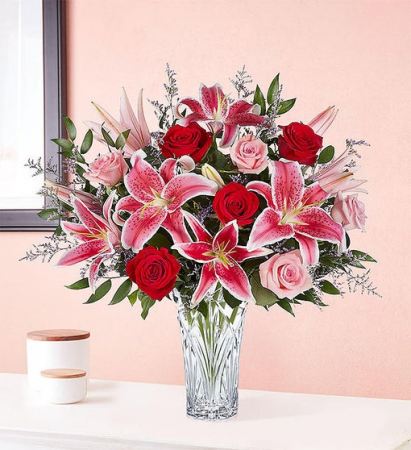 Marquis by Waterford® Blushing Rose & Lily Bouquet all-around