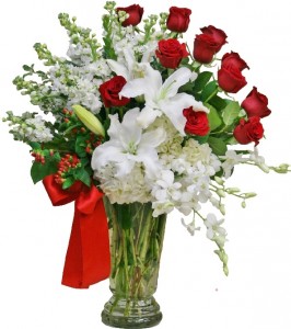 Filled With Love Arrangement of Flowers in Riverside, CA | Willow Branch Florist of Riverside