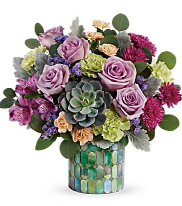 Marvelous Mosaic Bouquet stained glass