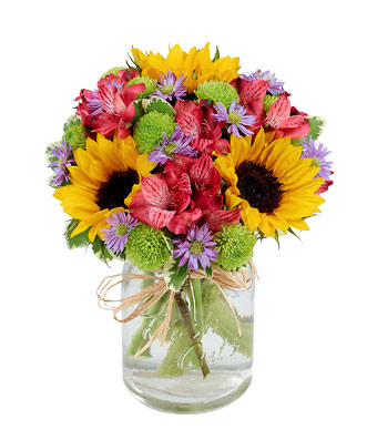 Mason County Sunshine Mason Jar Arrangement in Nampa, ID | FLOWERS BY MY MICHELLE