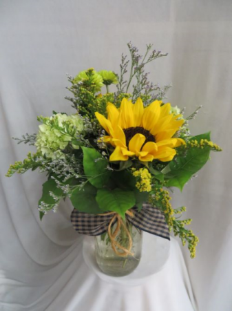 Mason Dixon Fresh Mixed Arrangement in a Mason Jar