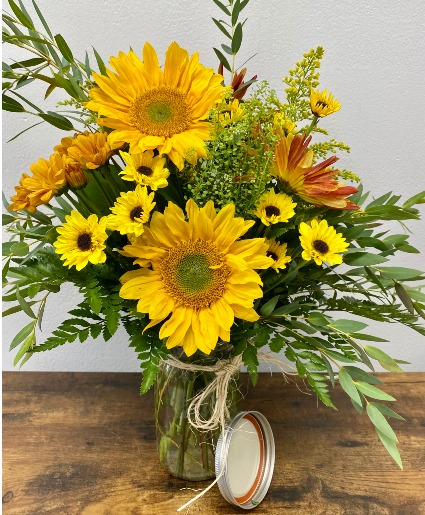 Mason Jar of Sunshine Arrangement