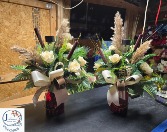 Matching Silk Cemetery Vase Inserts w/solar  