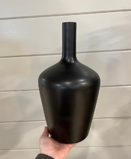Matte Black Vase vase