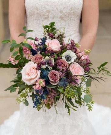 Mauve Bridal Bouquet in Brenham, TX | BRENHAM WILDFLOWERS FLORIST