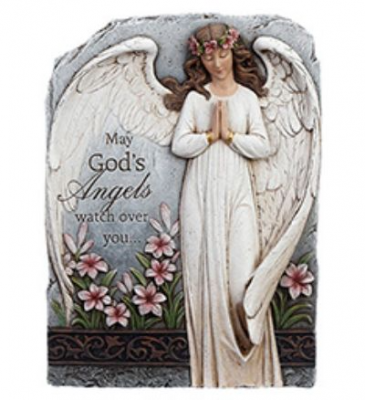 May God's Angels Watch Over You Stone in Beech Grove, IN | THE ROSEBUD FLOWERS & GIFTS