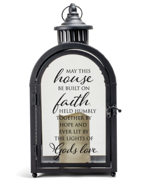 May This House Be Built On Faith Lantern Gifts