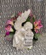 May you find comfort Statue w/ Silk Flowers 