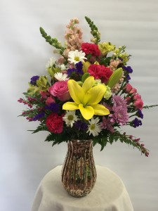 MD 3 Colored Glass Vase 