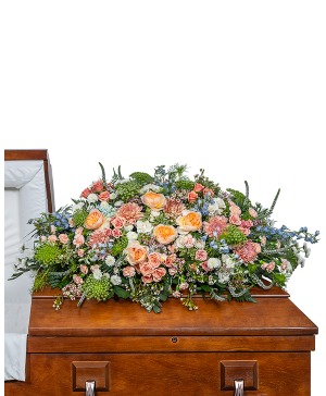 Meadow of Memories Casket Spray Sympathy Arrangement