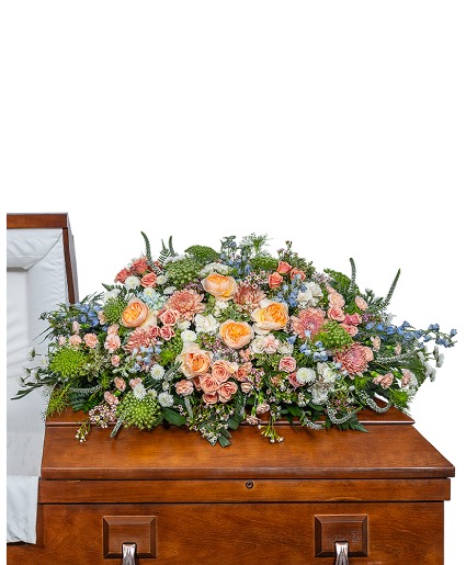 Meadow of Memories Casket Spray Sympathy Arrangement