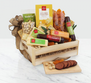 Meat & Cheese Wooden Gift Crate .WGG708-N