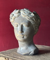 Medium Maiden Goddess Planter Head  Cement Planter 