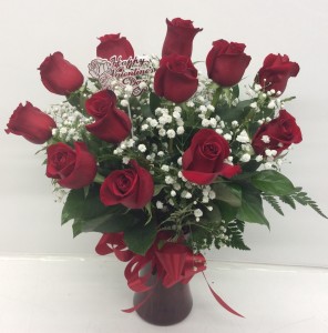Medium Stem Red Rose Arrangement