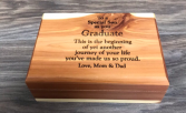 Medium wooden keepsake box Personalize with own quote