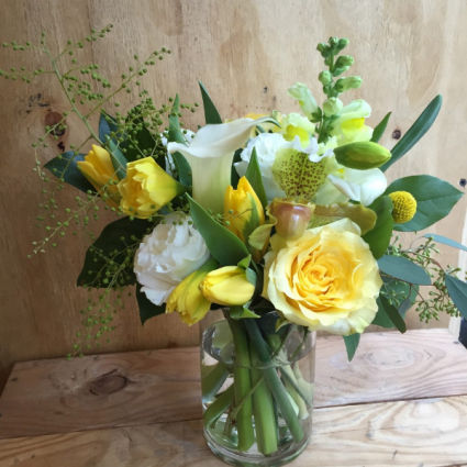 Mellow in Yellow Vase arrangement