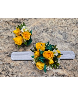 Miss Yellow & Her Fellow Prom Corsage or Matching Set