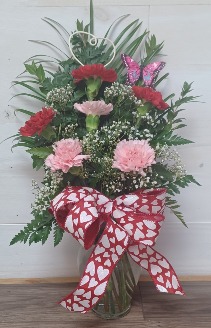 Gentle Blush Vase arrangement