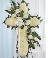 Memorial Cross with White - 00246 