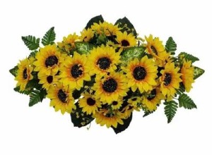 memorial headstone spray-sunflower 