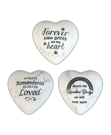 Memorial Heart Stone for a Beloved Pet Gift Keepsake
